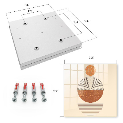 Key storage box Retro geometry