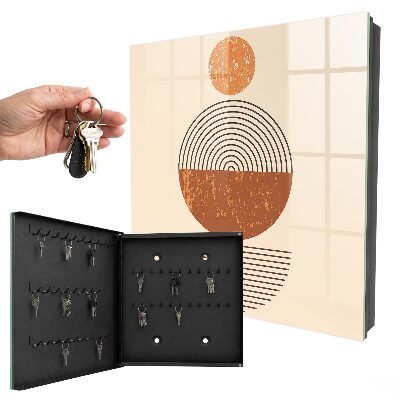 Key storage box Retro geometry