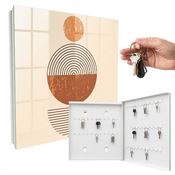 Key storage box Retro geometry