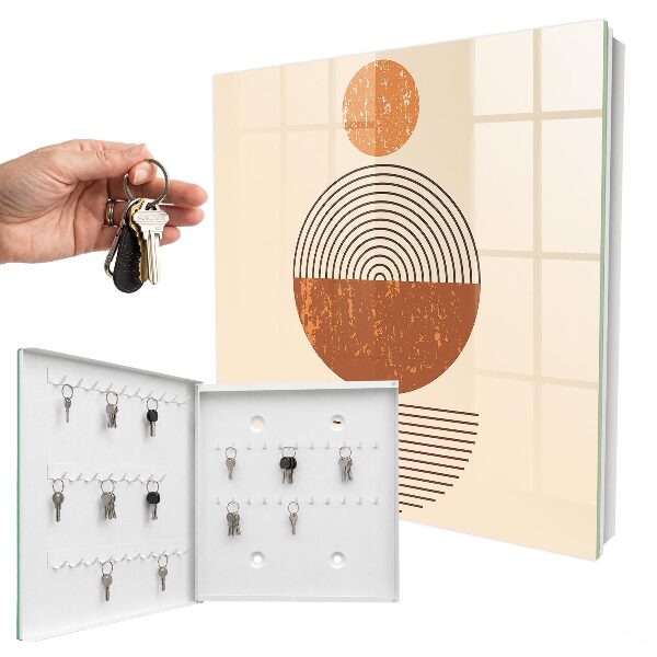 Key storage box Retro geometry