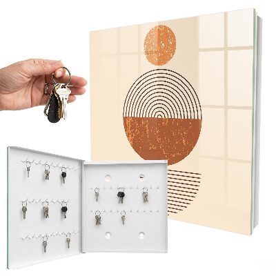 Key storage box Retro geometry