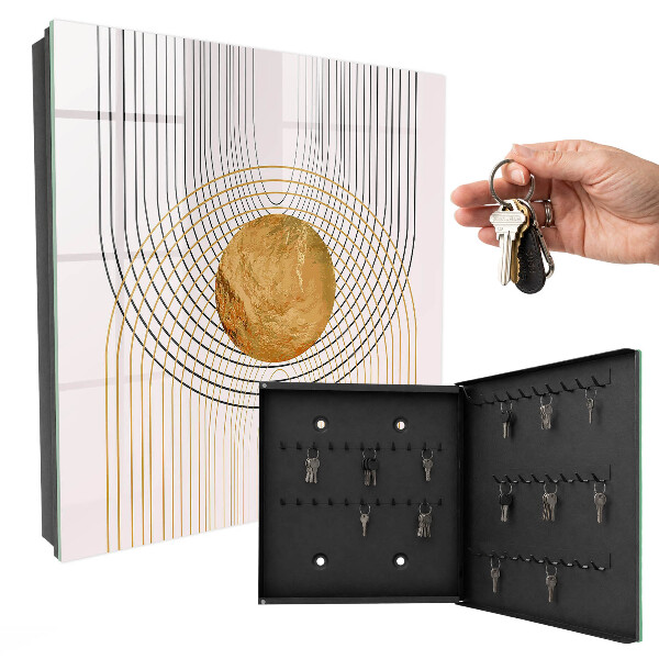 Key cabinet for wall Circles and lines