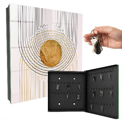 Key cabinet for wall Circles and lines