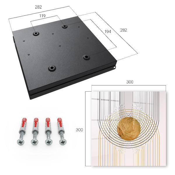 Key cabinet for wall Circles and lines