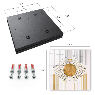Key cabinet for wall Circles and lines