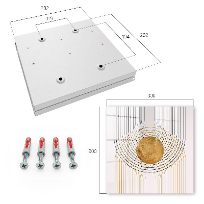 Key cabinet for wall Circles and lines