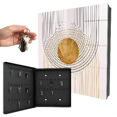 Key cabinet for wall Circles and lines