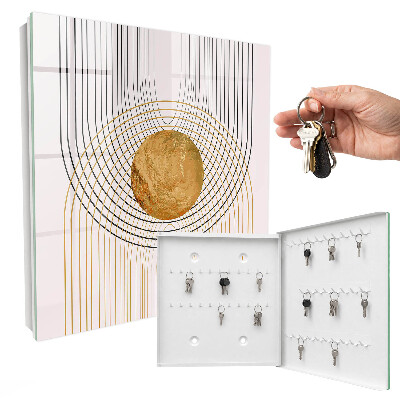 Key cabinet for wall Circles and lines