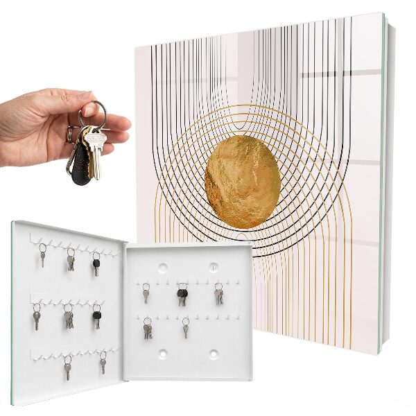 Key cabinet for wall Circles and lines