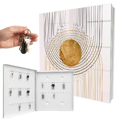 Key cabinet for wall Circles and lines