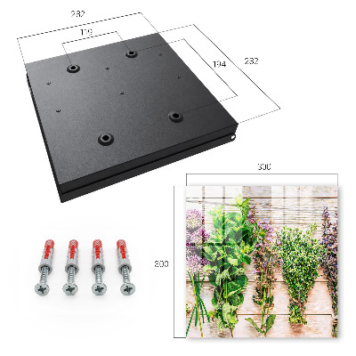 Key cabinet for wall Green herbs
