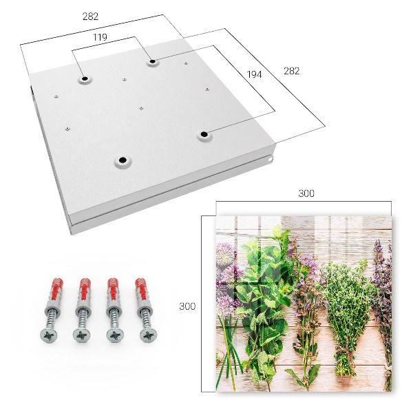 Key cabinet for wall Green herbs