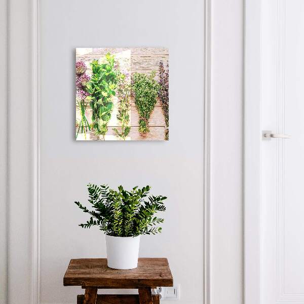 Key cabinet for wall Green herbs