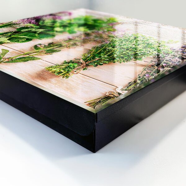 Key cabinet for wall Green herbs