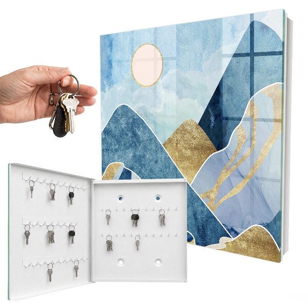 Key storage box Mountain landscape