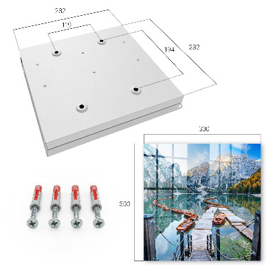 Key cabinet for wall Mountain landscape