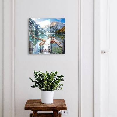 Key cabinet for wall Mountain landscape