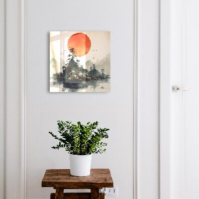 Key storage box Mountain landscape