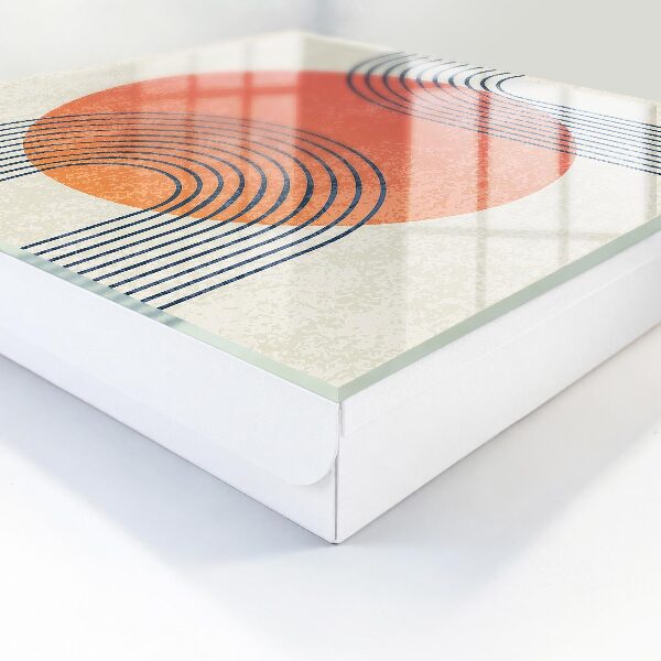 Key cabinet for wall Geometric lines