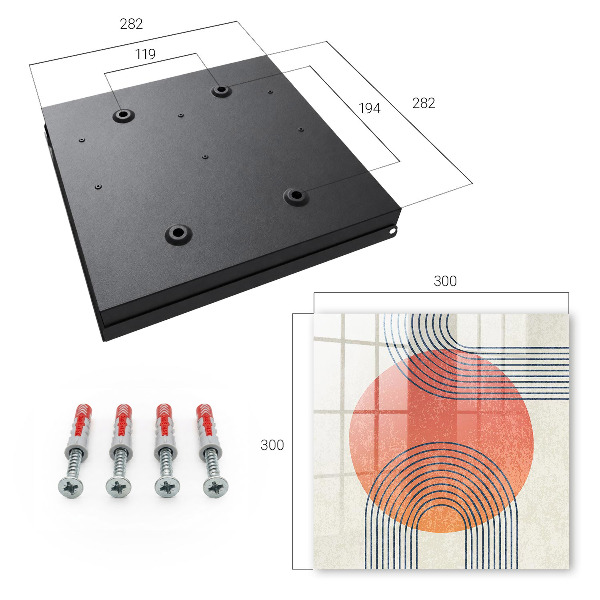 Key cabinet for wall Geometric lines