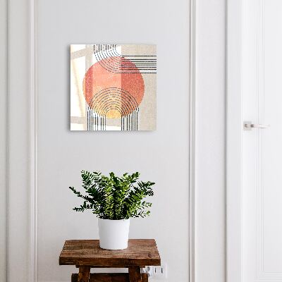 Key cabinet for wall Geometric lines
