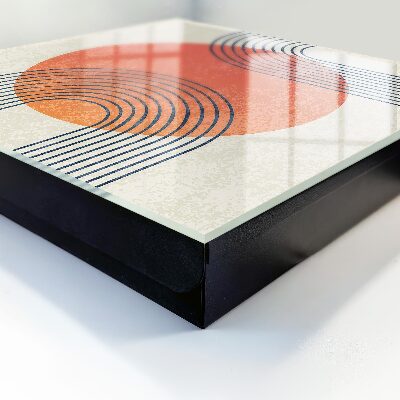 Key cabinet for wall Geometric lines