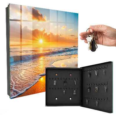 Key storage box Sunset over the ocean