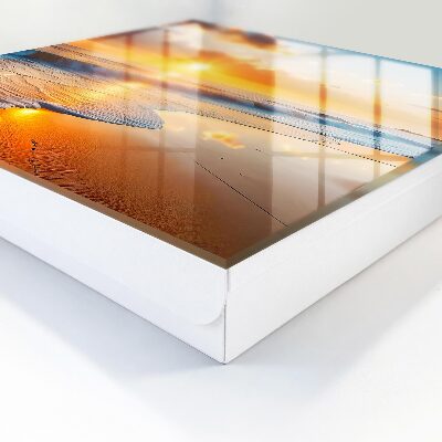Key storage box Sunset over the ocean