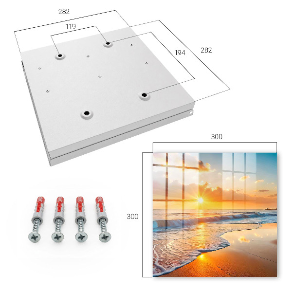 Key storage box Sunset over the ocean