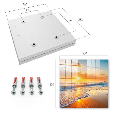 Key storage box Sunset over the ocean
