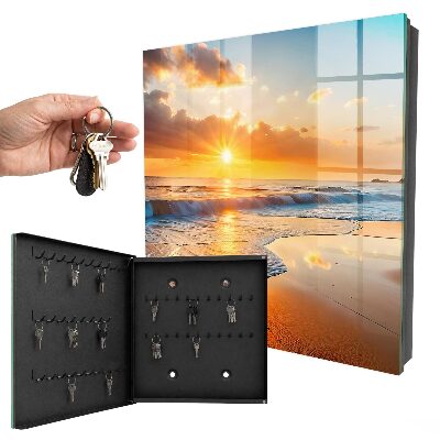 Key storage box Sunset over the ocean