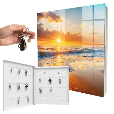 Key storage box Sunset over the ocean