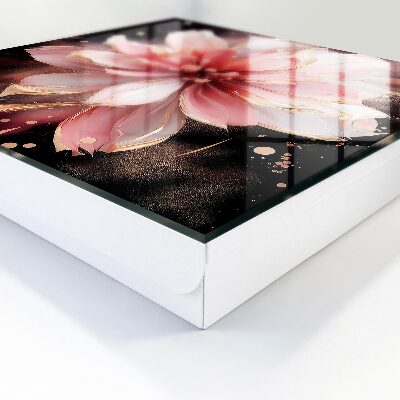 Key cabinet for wall Pink flower