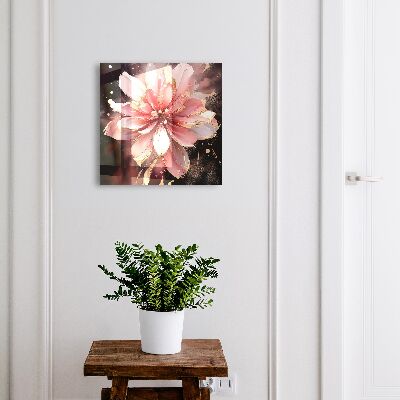 Key cabinet for wall Pink flower