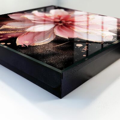 Key cabinet for wall Pink flower