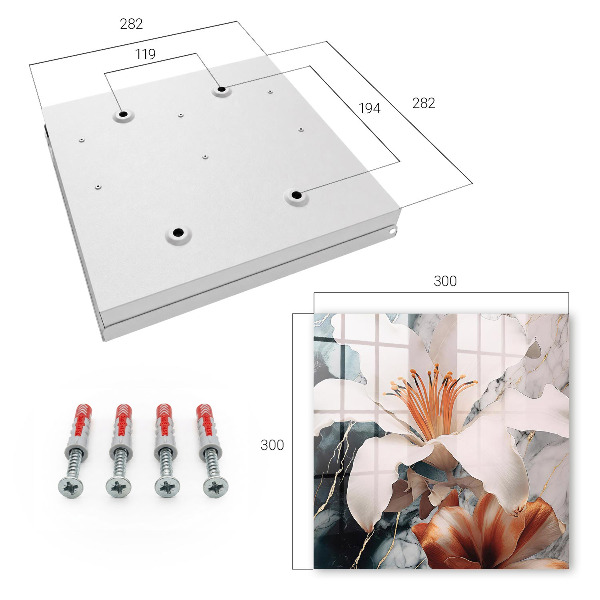 Key storage box Floral elegance