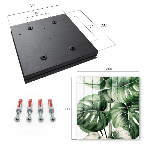 Key storage box Green leaves