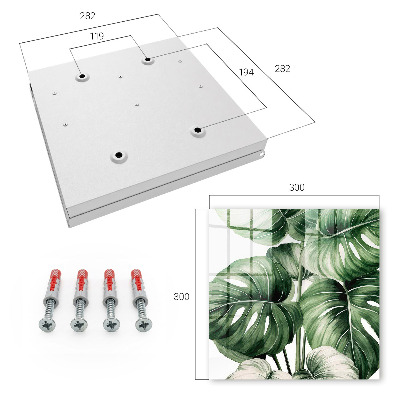 Key storage box Green leaves