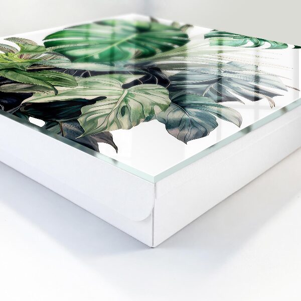 Key cabinet for wall Exotic leaves