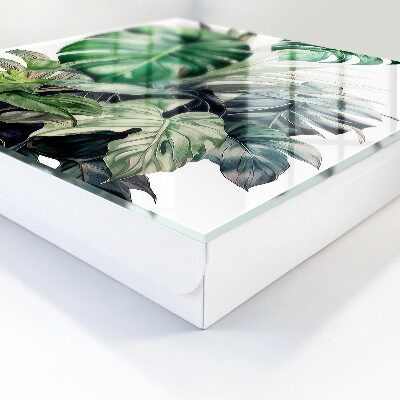 Key cabinet for wall Exotic leaves