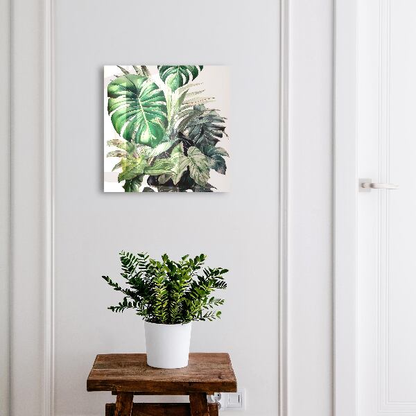 Key cabinet for wall Exotic leaves