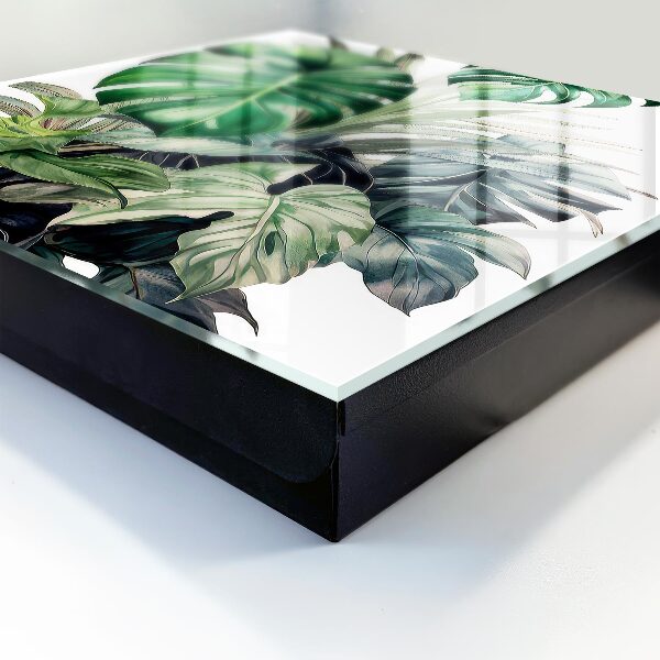 Key cabinet for wall Exotic leaves