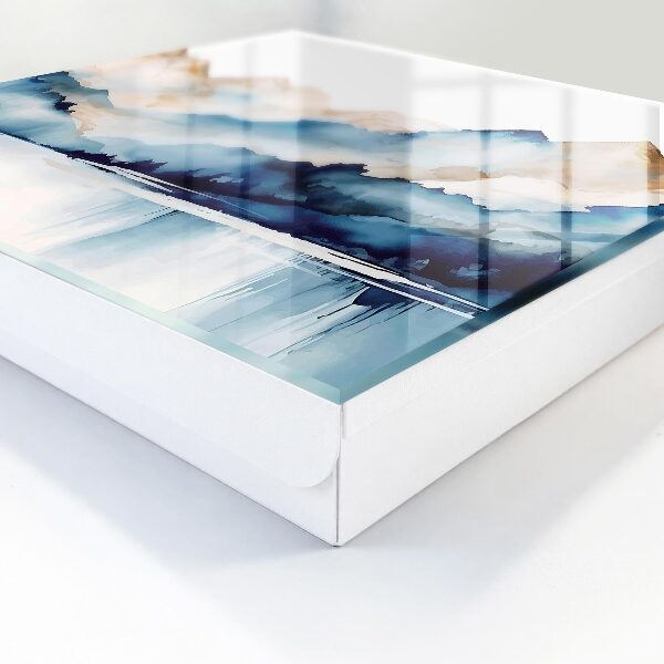 Key cabinet for wall Watercolor mountains