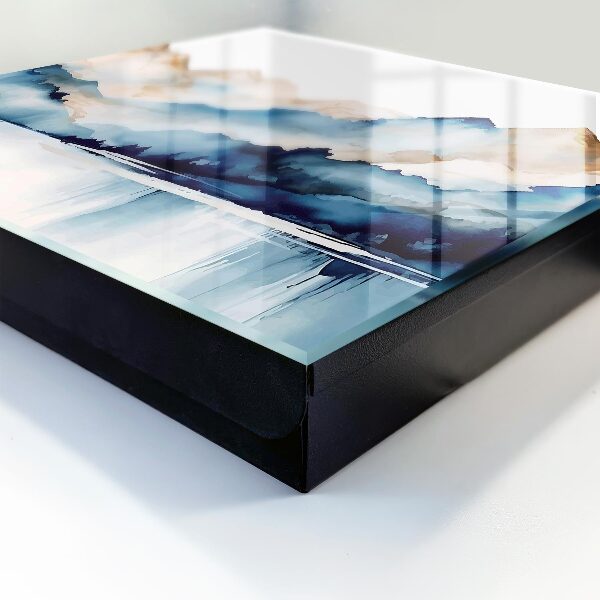 Key cabinet for wall Watercolor mountains