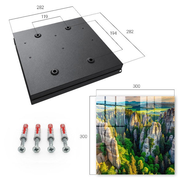 Key storage box Rocks and forest