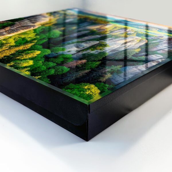 Key storage box Rocks and forest
