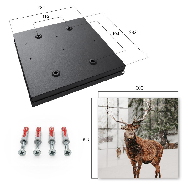 Key cabinet for wall Winter deer
