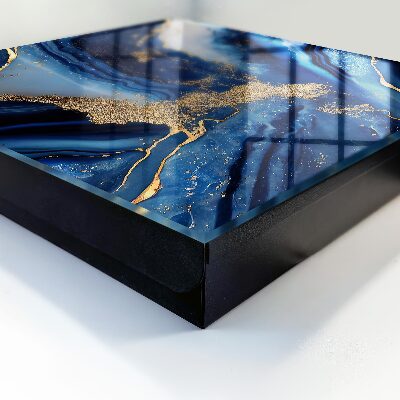Key cabinet for wall Dark blue stripes