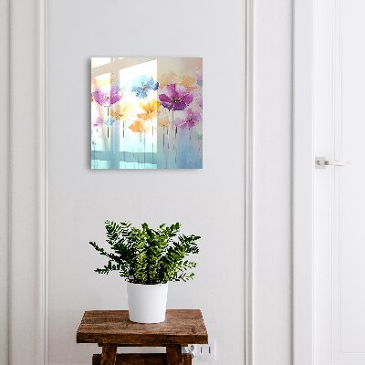 Key cabinet for wall Colorful flowers