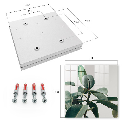 Key cabinet for wall Ficus leaves